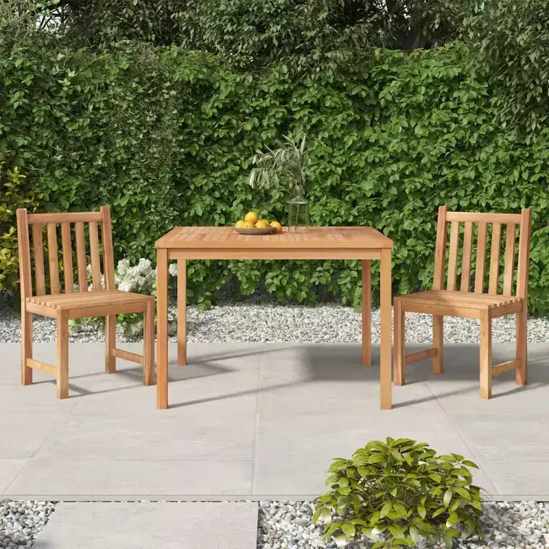 vidaXL Garden Dining Set Natural teak Solid teak wood Standard Durable