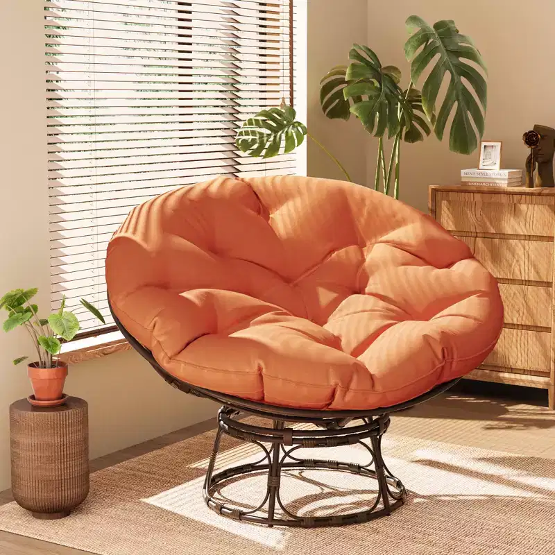 Papasan Patio Chair with Cushions