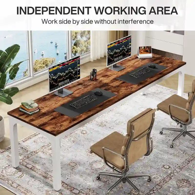 78.7 Inches Extra Long Computer Desk 2 Person Desk