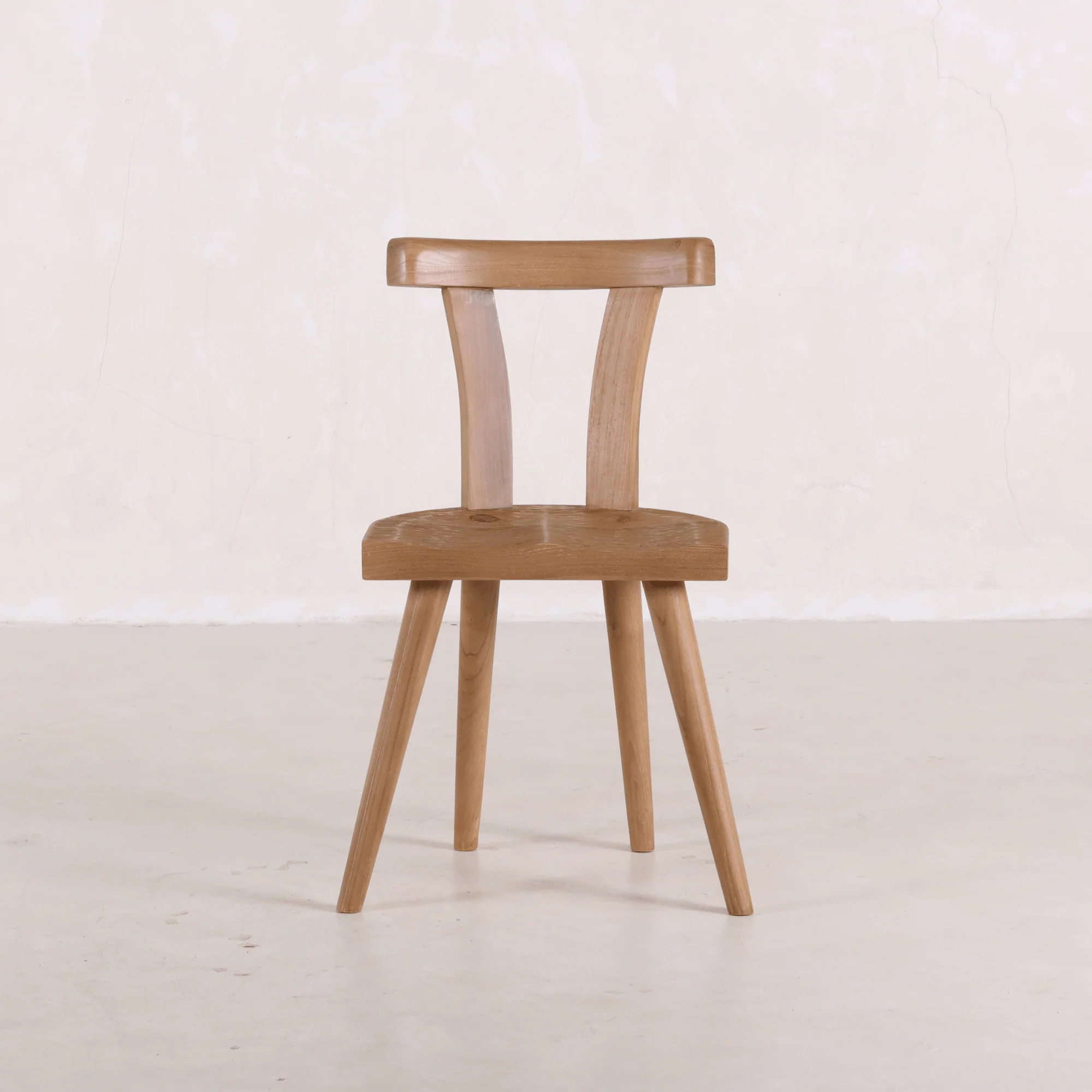 Chair - Natural - ERGONOMIC BACK DESIGN back for ergonomic comfort while maintaining primitive architectural forms Design - brutalist silhouette...