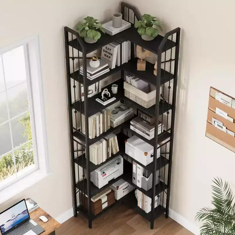 Wooden Bookshelves Floor Standing Multipurpose Display Storage Shelves