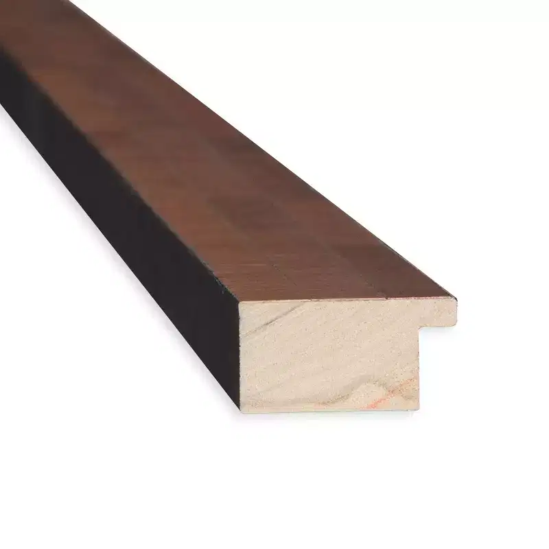41" x 30" Non-Beveled Fresco Light Pecan Wood Wall Mirror - Amanti Art: Modern Rectangle, Includes Mounting Hardware