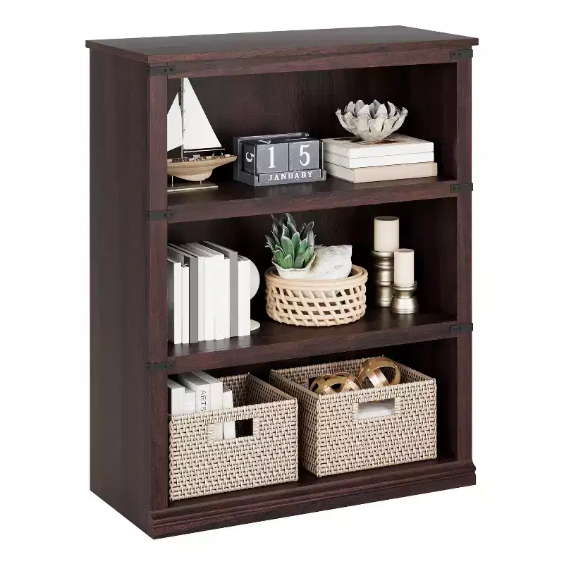 3/5 Tier Farmhouse Bookcase, Book Shelf with Storage,Wooden Heavy Duty Bookshelves Display Shelves for Home Office