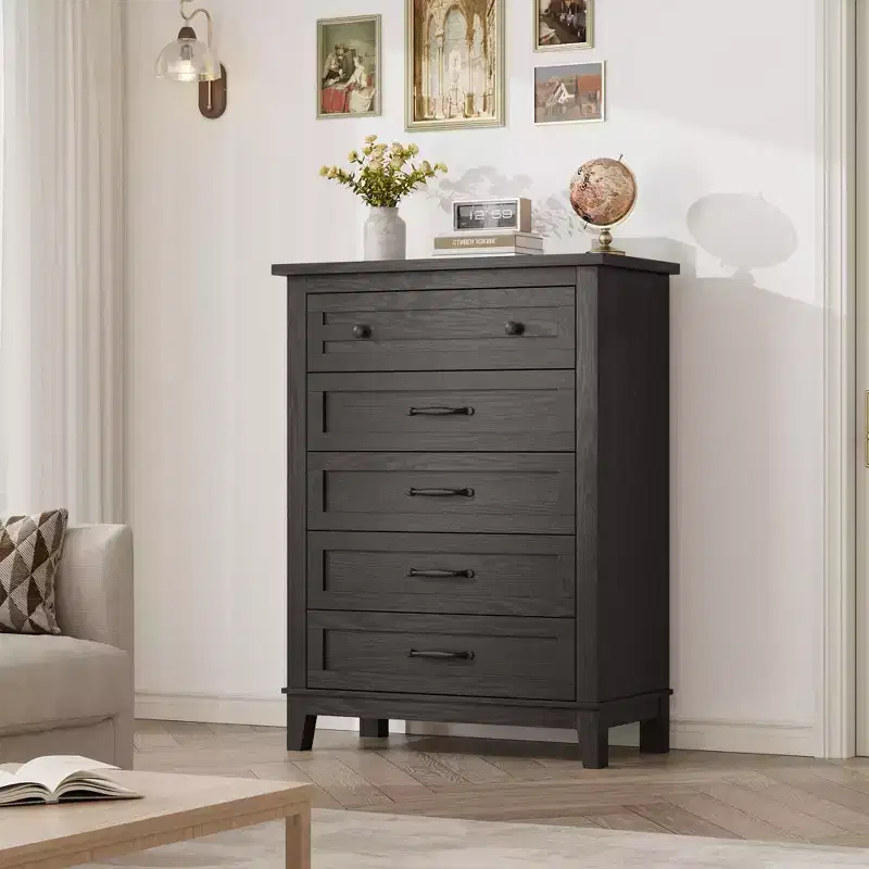 Wood 5-Drawer Dresser Chest 41.3