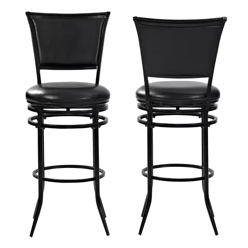 Swivel Barstool Black with Cushion