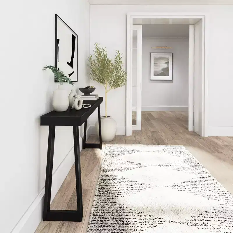 Plank+Beam Solid Wood 66 Console Table, Classic Entryway Table, Narrow Foyer Table