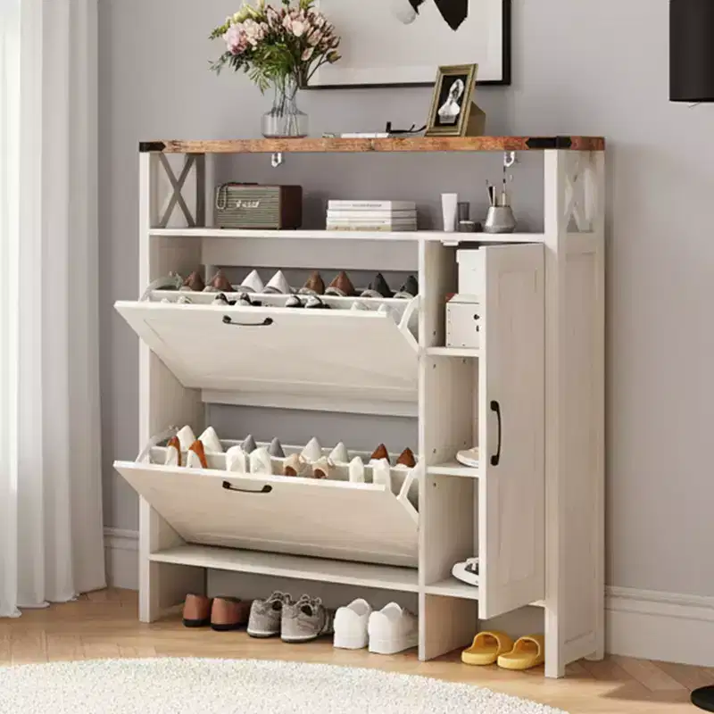 Karl Home 3-Door Barn Door Traie With 1 Shelf 42.7 Width
