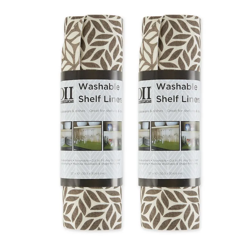 DII Grey Lattice Shelf Liner (Set of 2)