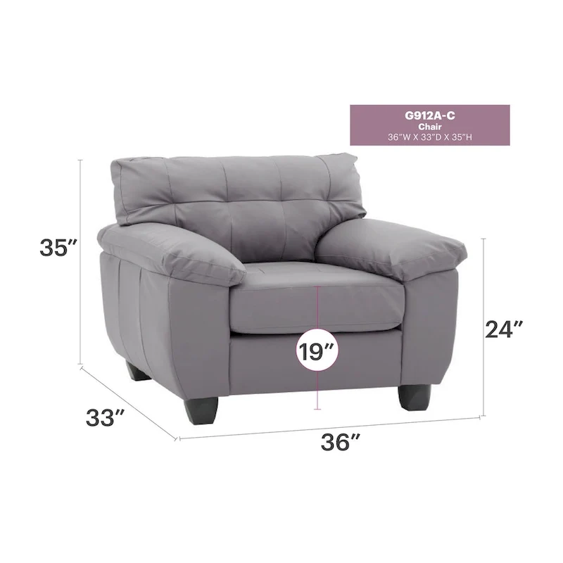 Gallant Upholstered Accent Chair - 36L x 33W x 35H