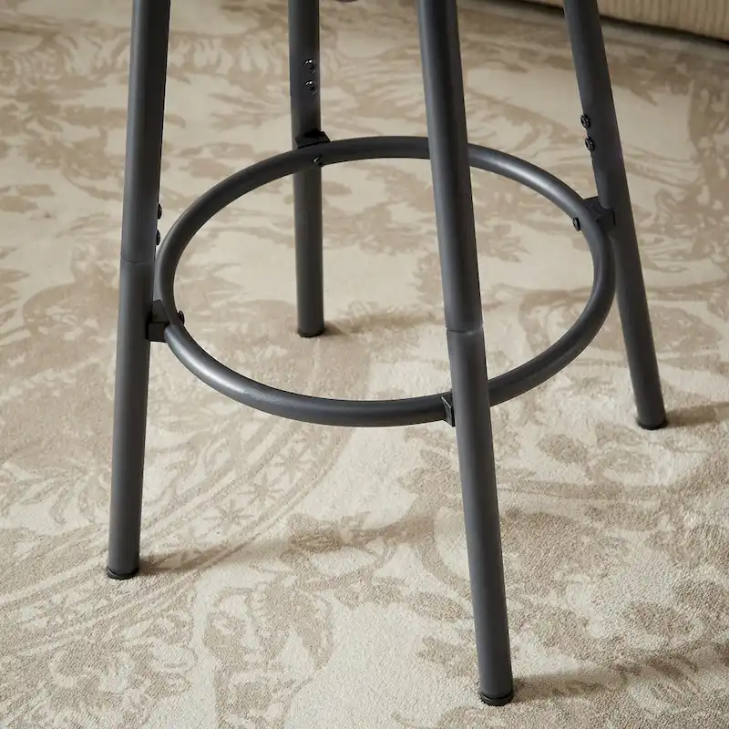 7-Piece Bar Table and Chairs Set with PU Leather Stools