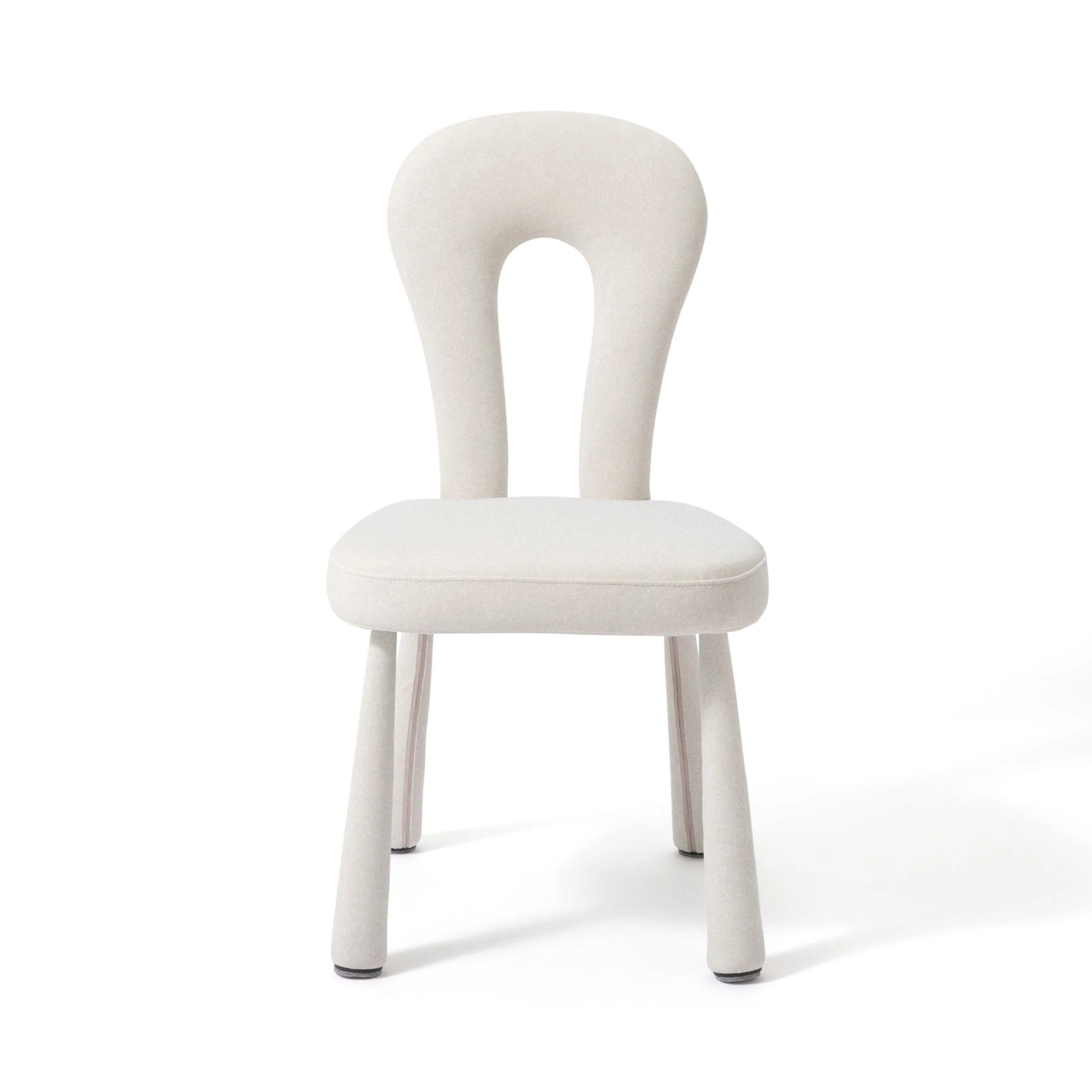 White Rabbit Ear Upholstered Accent Chair