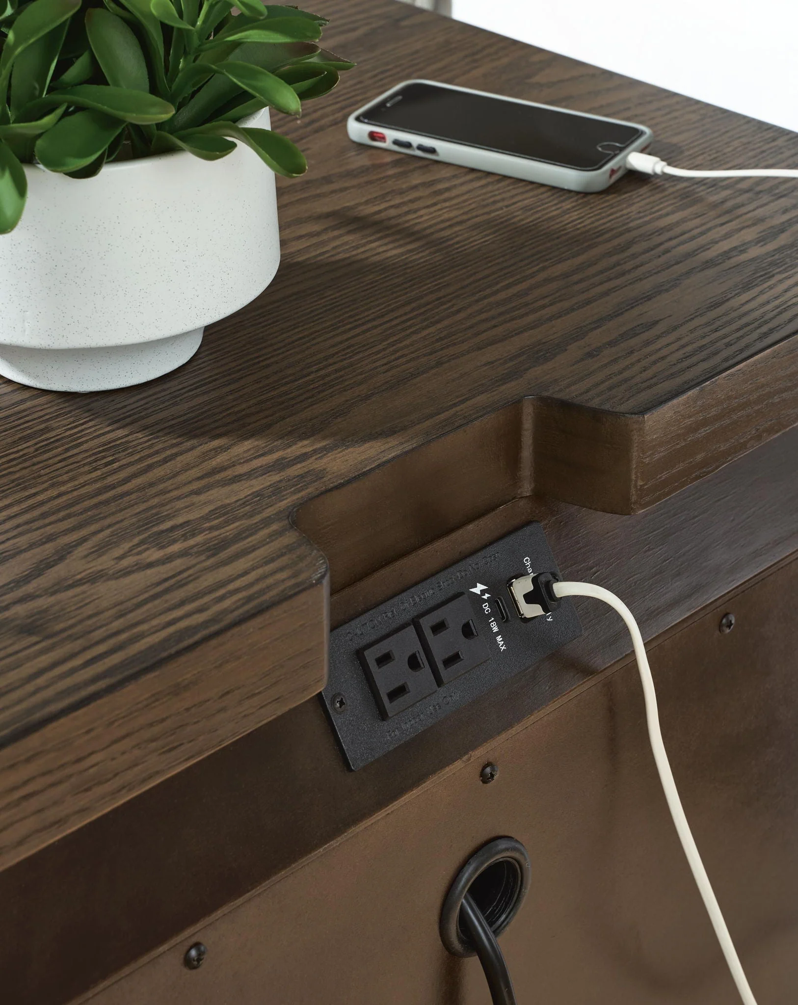 Two Nightstand S d Brown additional Dimensions Top interior (lined): 0 Bottom interior: 0 Cord length