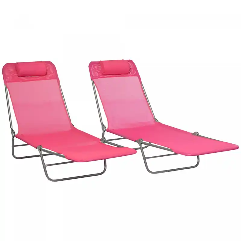 Folding Chaise Lounge, Reclining Sun Tanning Chairs