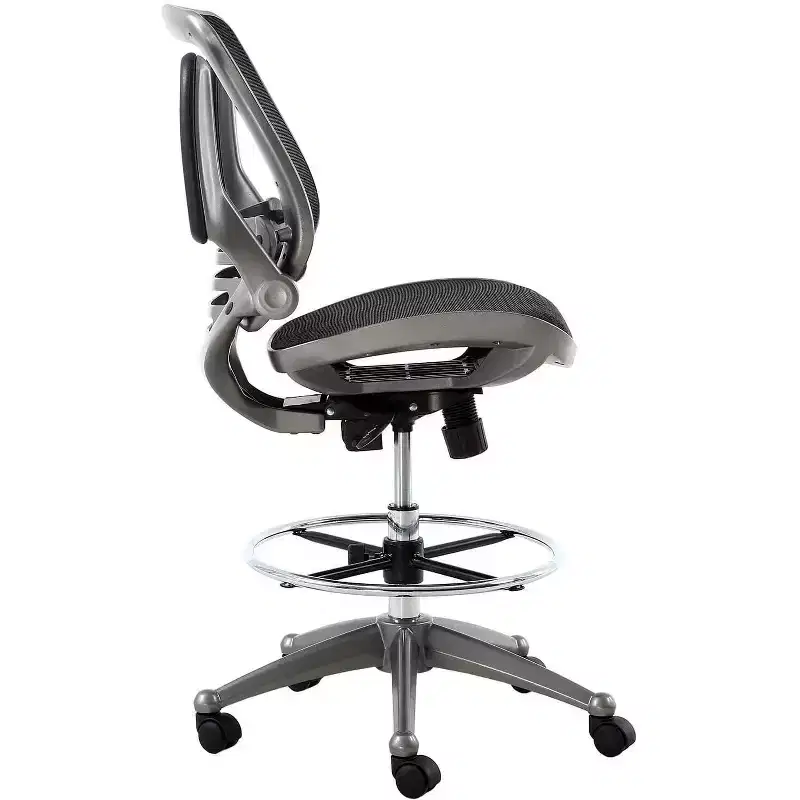 Harwick Evolve All Mesh Heavy Duty Drafting Chair - Gunmetal Finish
