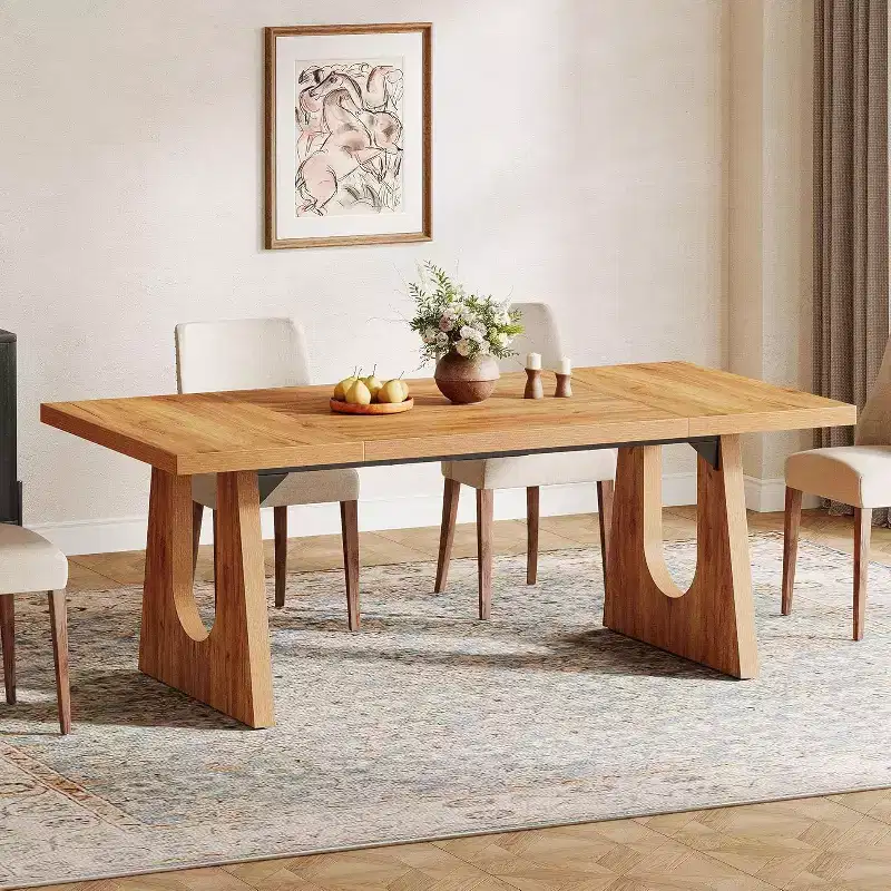 Dining Table for 6-8 People, 70.9 Modern Kitchen Table for Dinner, for Dining Room, Living Room