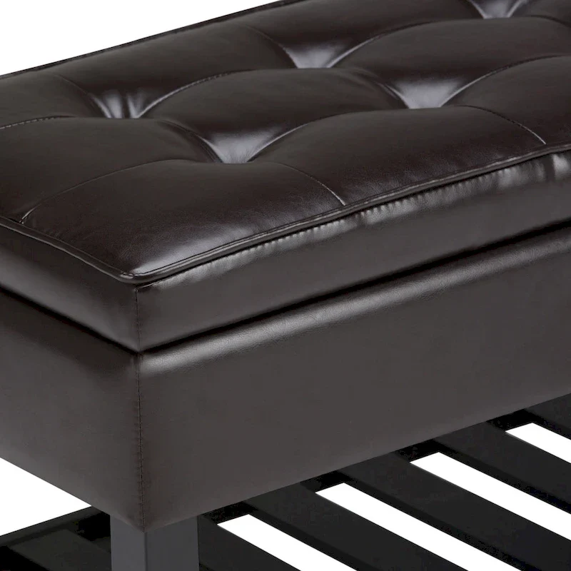 WYNDENHALL Essex 44 inch Wide Transitional Rectangle Ottoman Bench