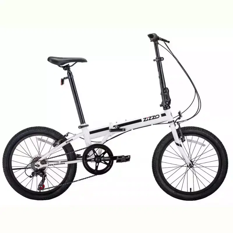 ZiZZO Ferro 7-Speed Steel 20" Folding Bike - White