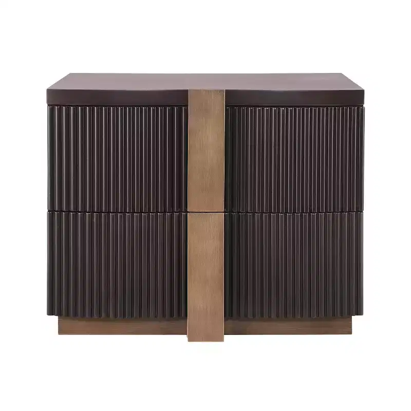 Christopher Knight Home Aven Mid-Century Modern 2-Drawer Fluted Nightstand