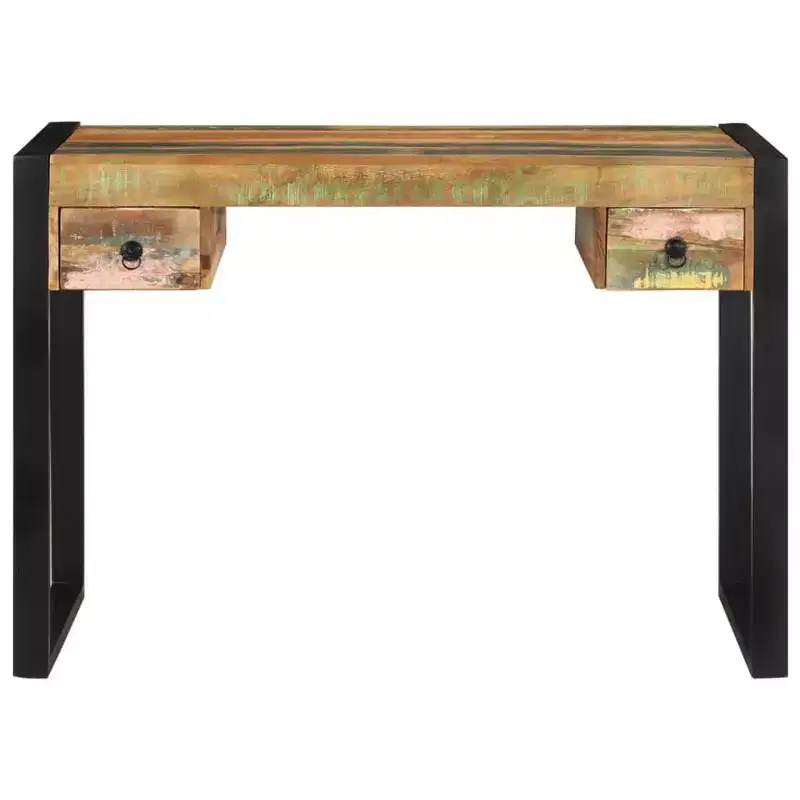 vidaXL Desk Standing Home Office Table Computer Desk Workstation Solid Wood - 43.3 x 19.7 x 30.3 Solid Reclaimed Wood