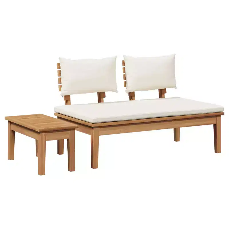 vidaXL Garden Bench 2 pcs Solid Teak wood