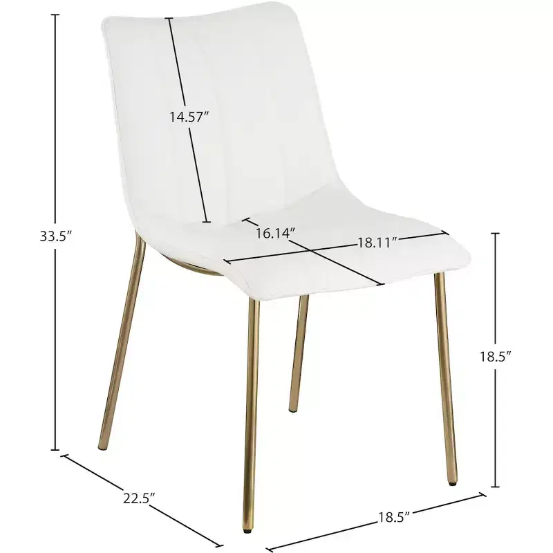 Meridian Furniture,Isla Vegan Leather Dining Chair, Set of 2
