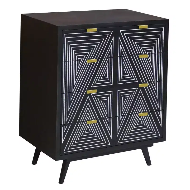 Amarily Mid-Century Modern 4 Drawer Accent Chest - HOMES: Inside + Out