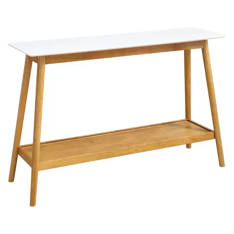 Breighton Home Oslo Console Table White: Sleek Sofa Table, Narrow Design for Entryways