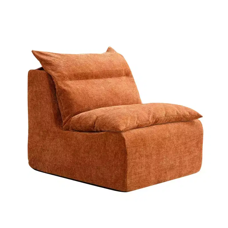Armless Pure Foam Single Sofa Chair with Cushion