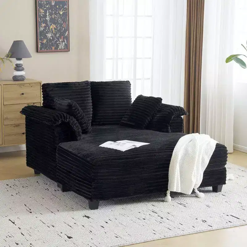 Upholstered Corduroy Sleeper Sofa Bed