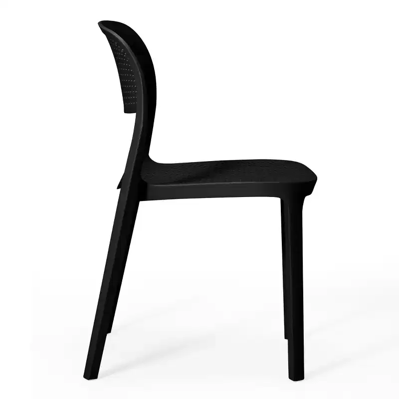 WestinTrends Playa Modern Stackable Plastic Resin Patio Dining Side Chair (Set of 2)