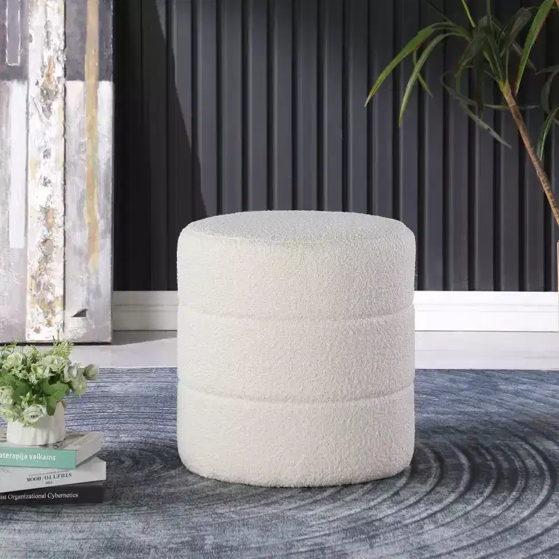 Round Upholstered Ottoman