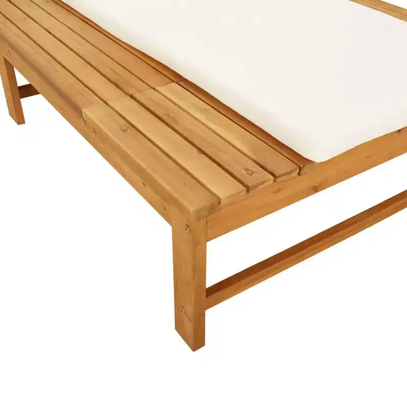 vidaXL Sun Lounger Solid Acacia wood Standard