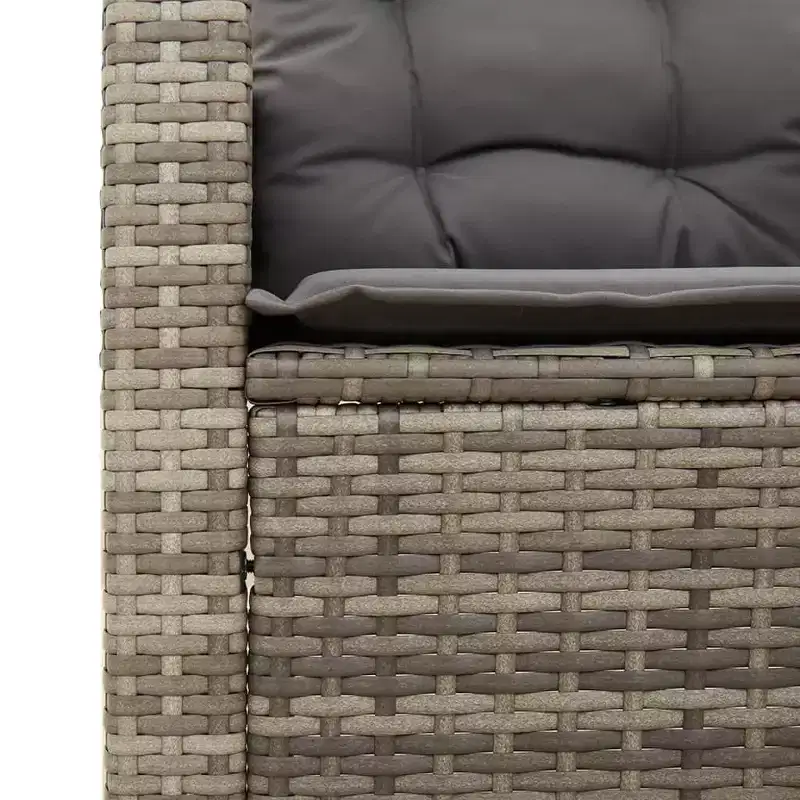 vidaXL Garden Chair Grey PE rattan, powder-coated steel, solid acacia wood