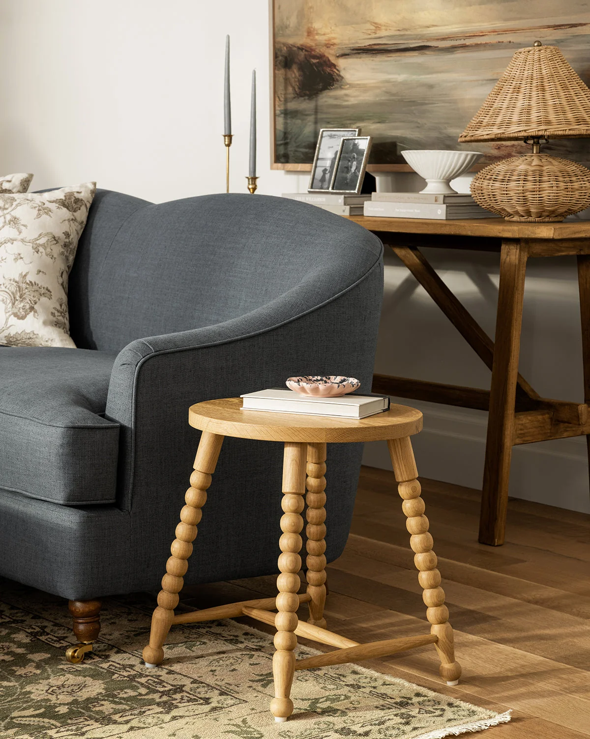 Modern Wood Side Table with Elegant Silhouette for Living Room