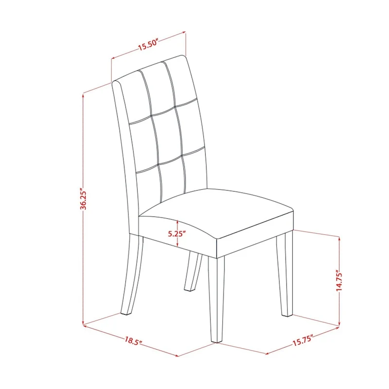 East West Furniture Dining Set Contains a Rectangle Dining Table and Chairs, Linen White (Pieces Options)
