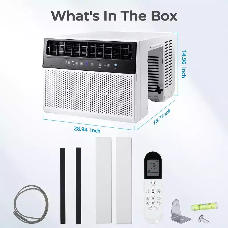 ZAFRO 12,000 BTU Window Air Conditioners Cools up to 550 Sq. Ft, U-Shaped Air Condtioner Window Unit with 6 Modes 24H Timer,