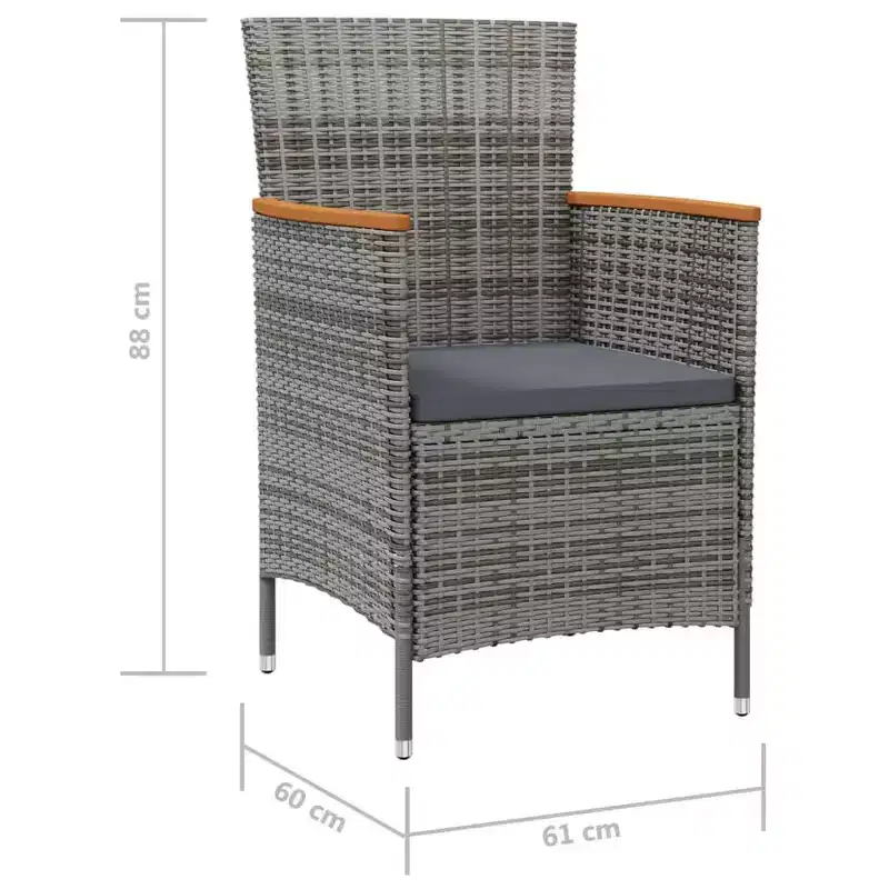 vidaXL Garden Chair Set of 2