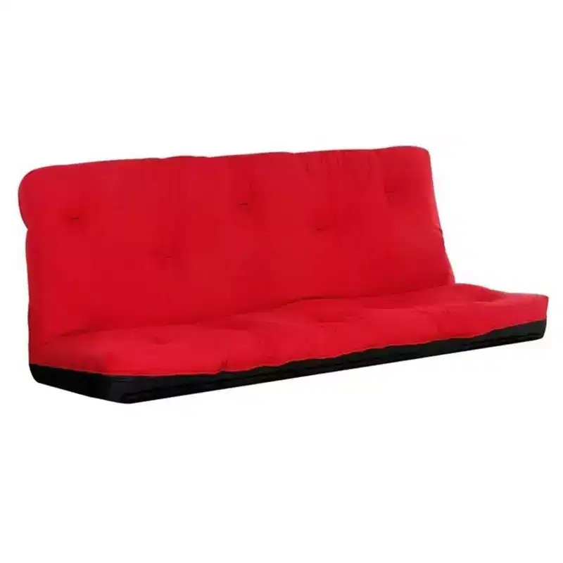 74" Nabila Sofa Red/Black - Acme Furniture: Cotton Upholstery, Wood Frame, Reversible Chaise, No Assembly Required