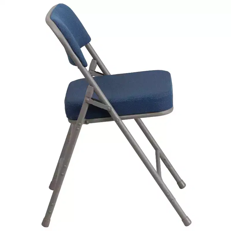 Flash Furniture 2 Pack HERCULES Series Premium Curved Triple Braced & Hinged Fabric Upholstered Metal Folding Chair