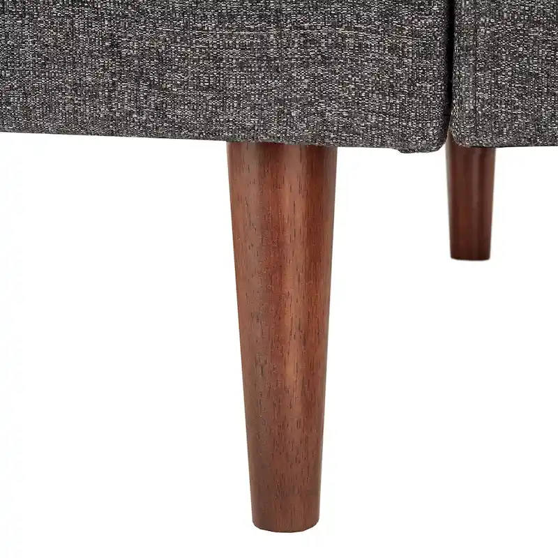 Mid-Century Tapered Leg Armchair with Roll Pillows