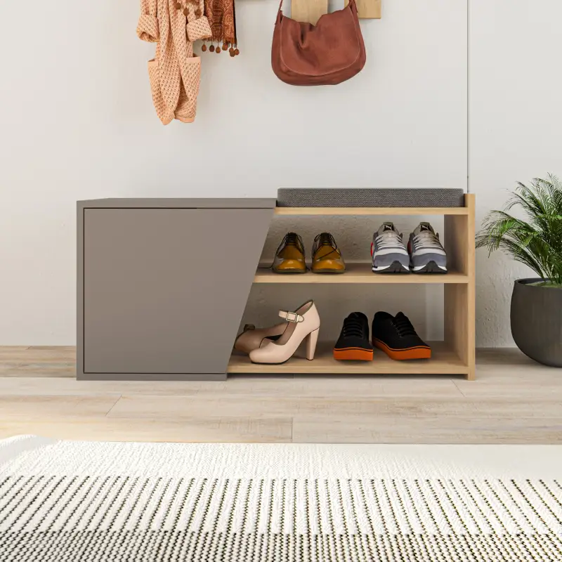 Shoe Storage With Bench Width 104 cm