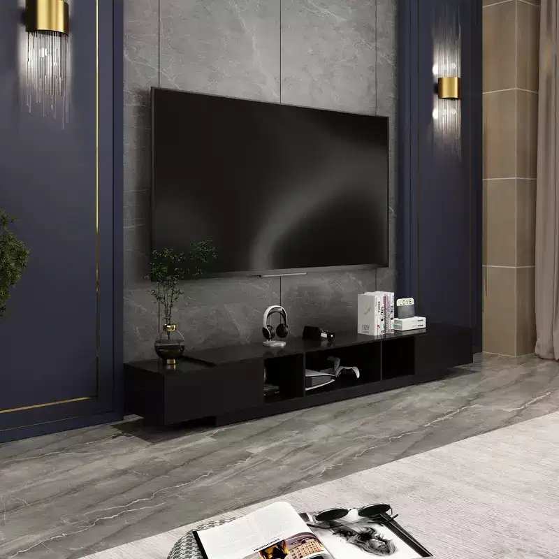 TV Stand with Storage Drawers and Shelves