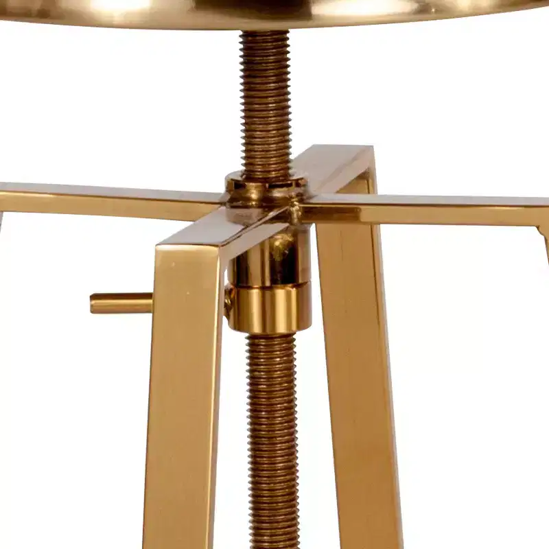 Merrick Lane Industrial Style Bar Stool with Height Adjustable Swivel Seat