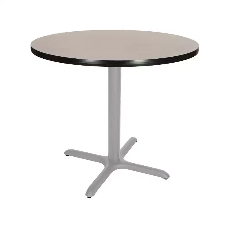 Hampden Furnishings 30 Bennet Collection Round with X Base Dining Table Gray/Gray Nebula