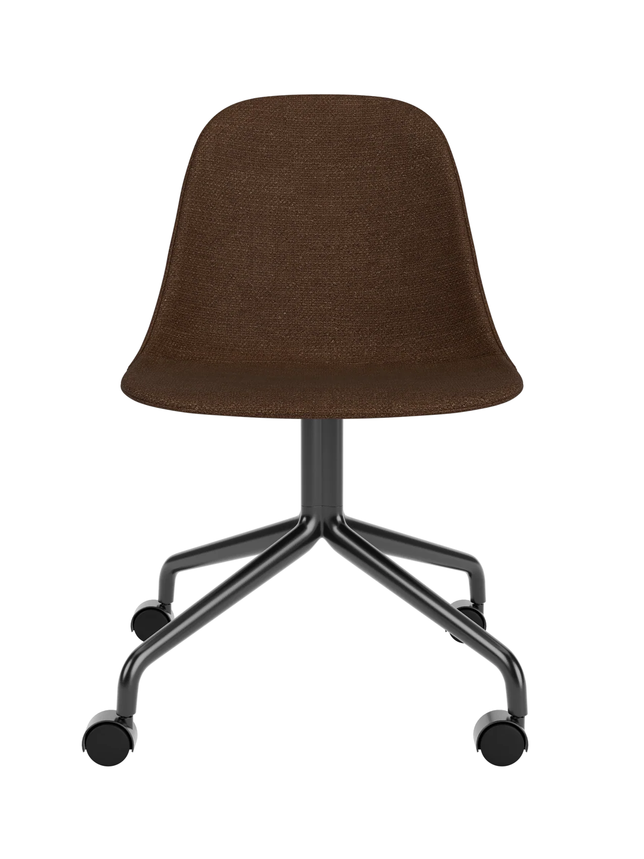 Swivel Side Dining Chair with Casters, Black Star Base ¨C 25mm Foam Seat