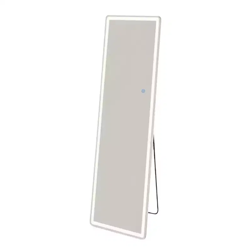 64 Clear Lighted Freestanding and Wall Mount Frameless Full Length Mirror