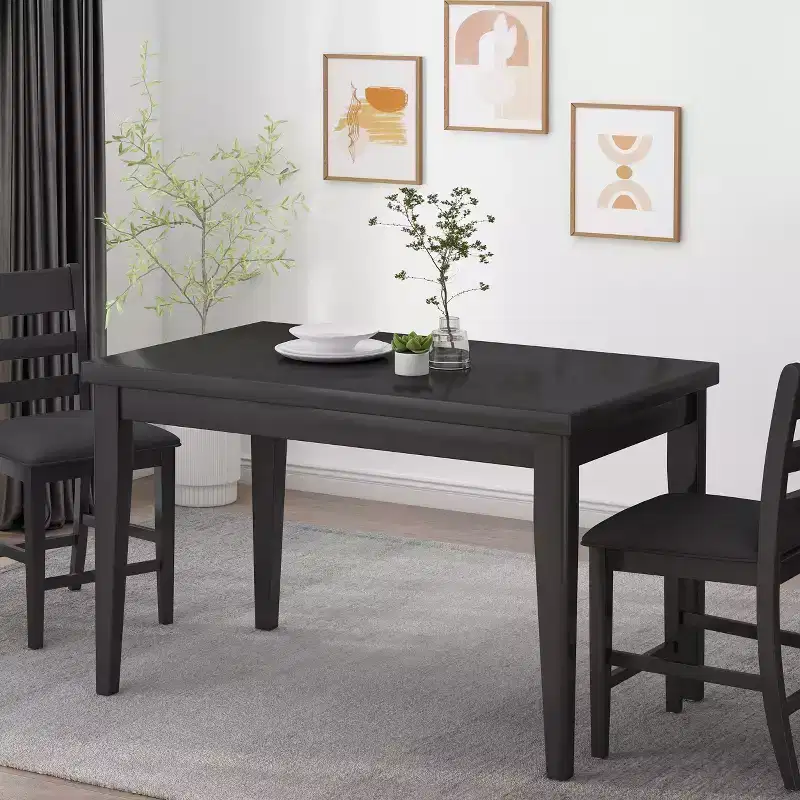 59.1'' Vintage Counter Height Dining Table with Wooden Legs, Kitchen Table with Thick Tabletop for Living Room, Dining Room