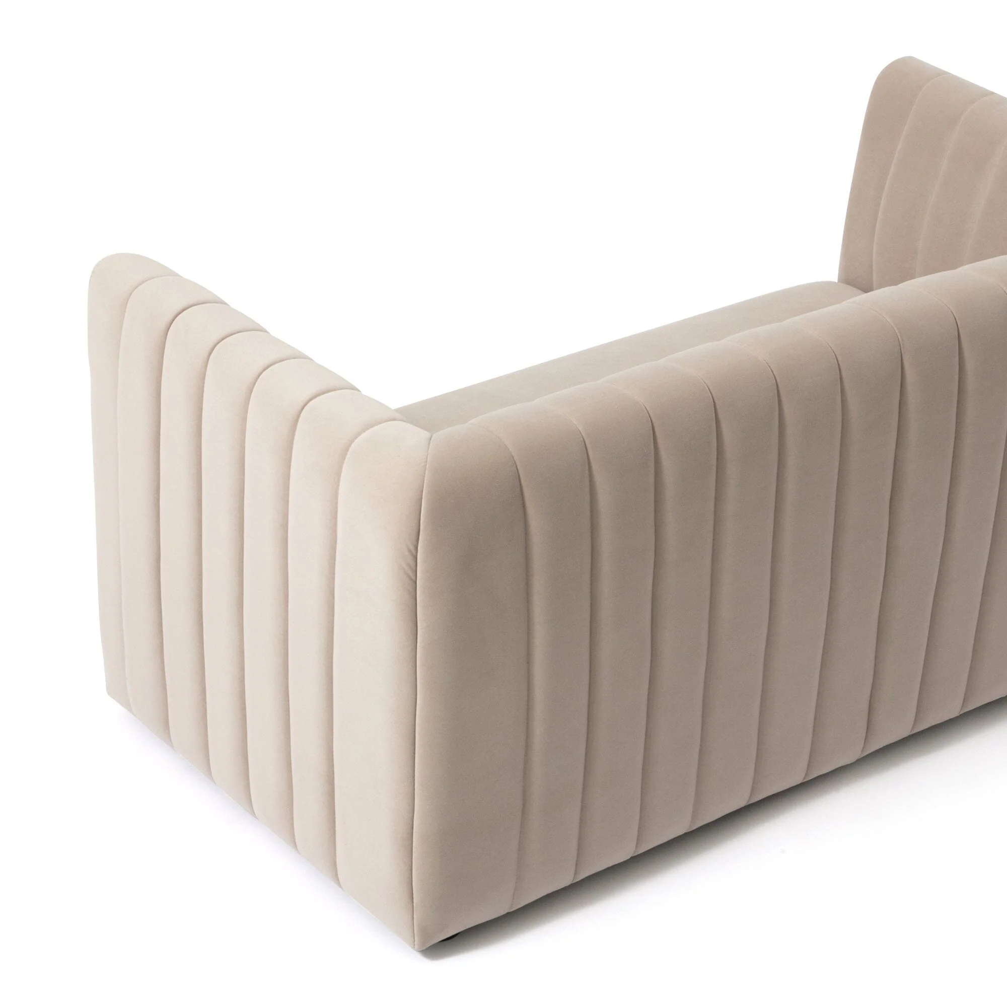 Beige 2-Seater Fabric Sofa