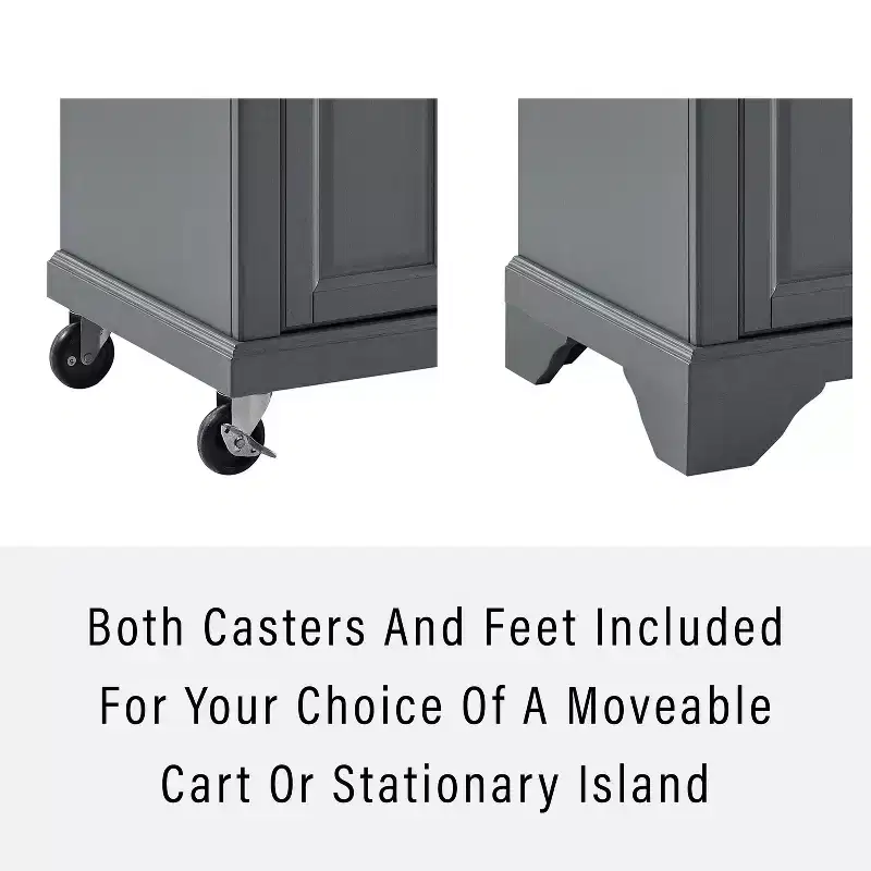 Metal Kitchen Cart with 3 Doors and 3 Shelves