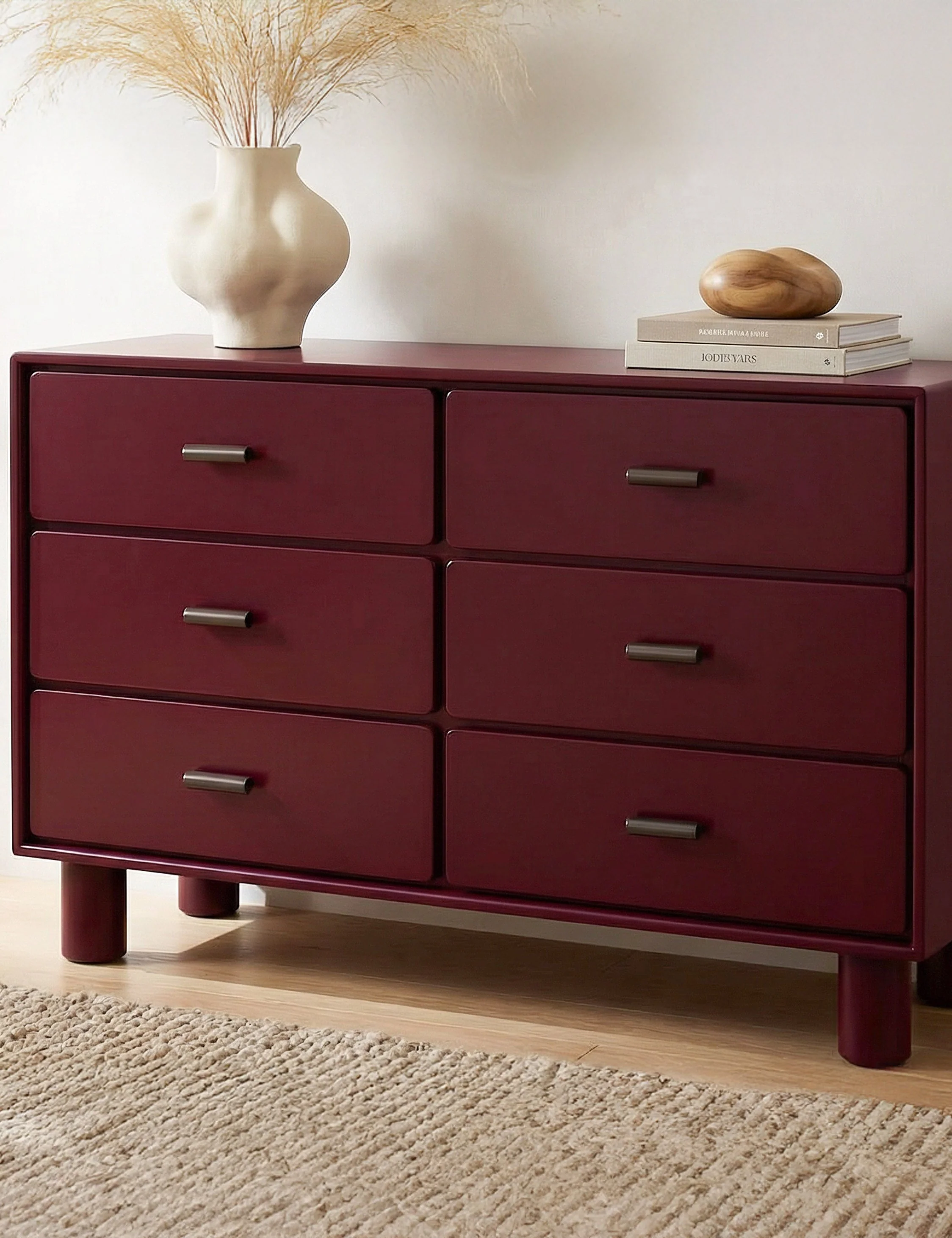 Dresser - The dresser brings bold color to clean lines for streamlined bedroom